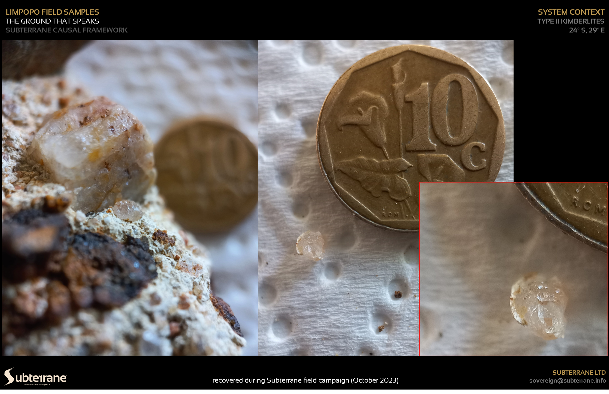 Diamond recovered from M1 structural corridor — October 2023 — Subterrane Holdings Ltd